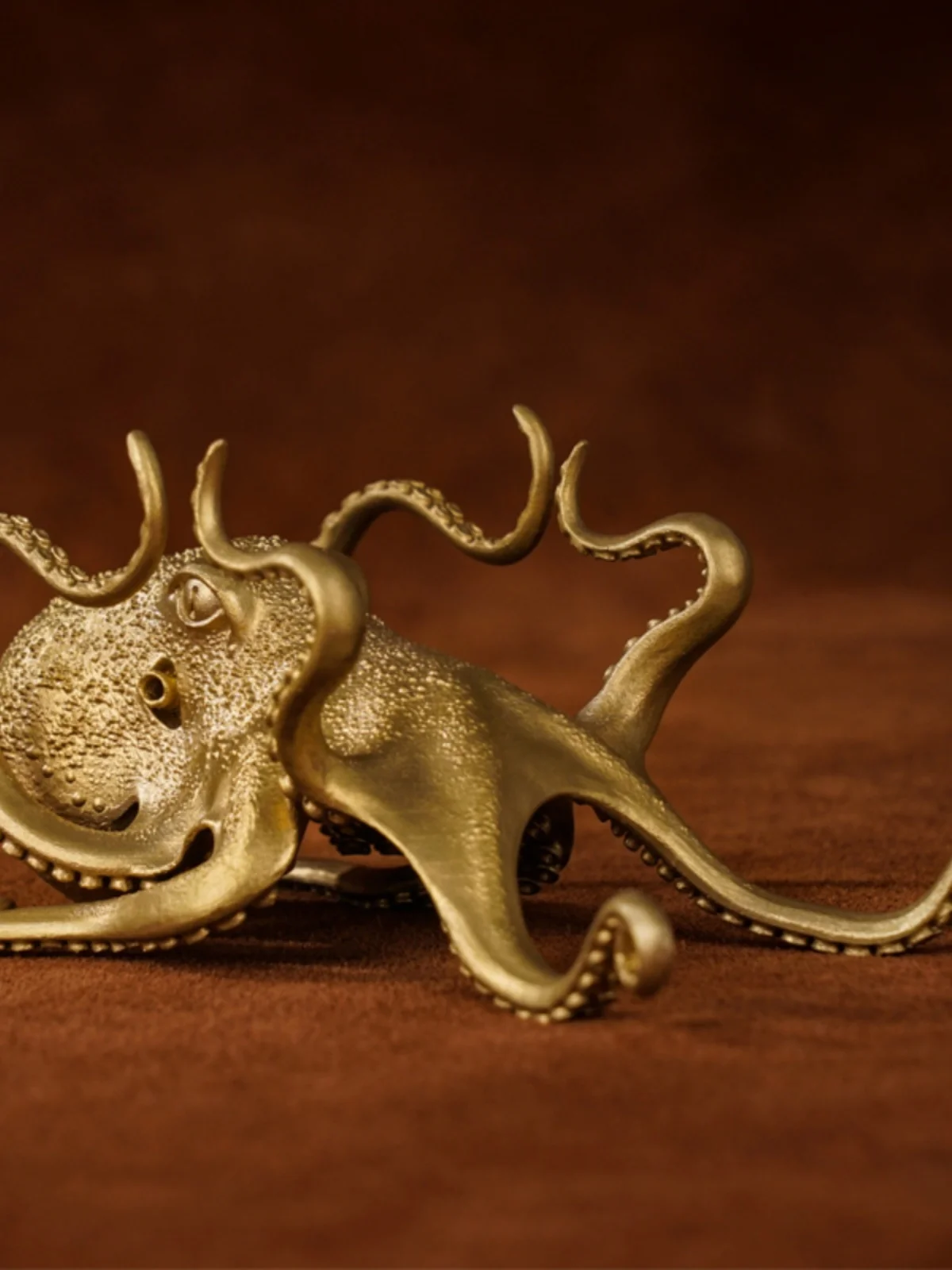 Multi-Functional Desktop Decorative Octopus Stand Ipad Tablet Phone Support Bracket Bronze Pen Holder Ornament by WuChong