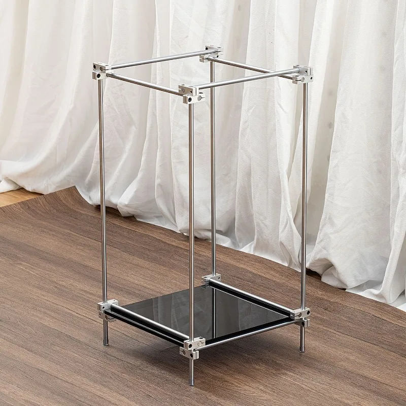 Acrylic flower plate holder, floor-to-ceiling potted vase storage in the living room