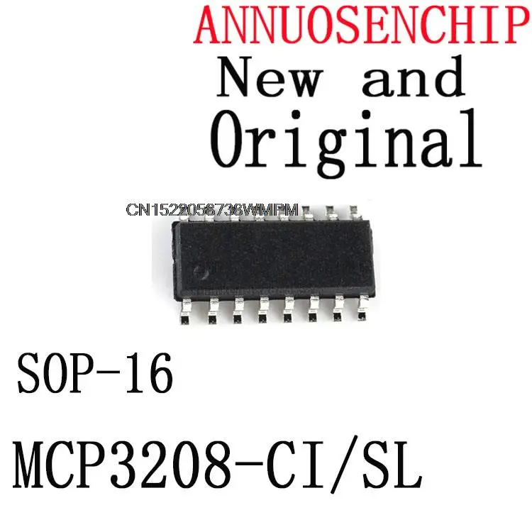 50PCS MCP3208-C  MCP3208  SOP-16 MCP3208-CI/SL