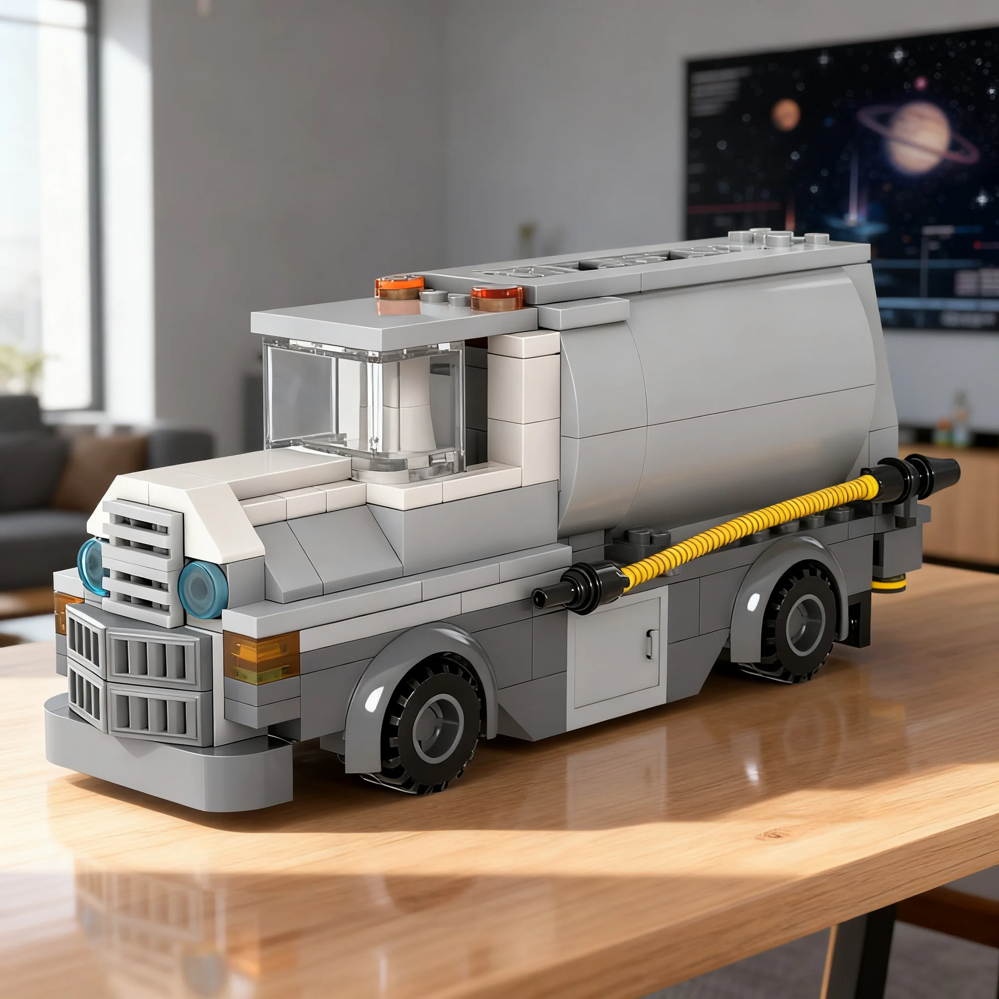 202pcs MOC City Fuel Delivery Truck Model Building Blocks Toys Christmas Gift Architecture Craft 3D Brick Creative Display Idea