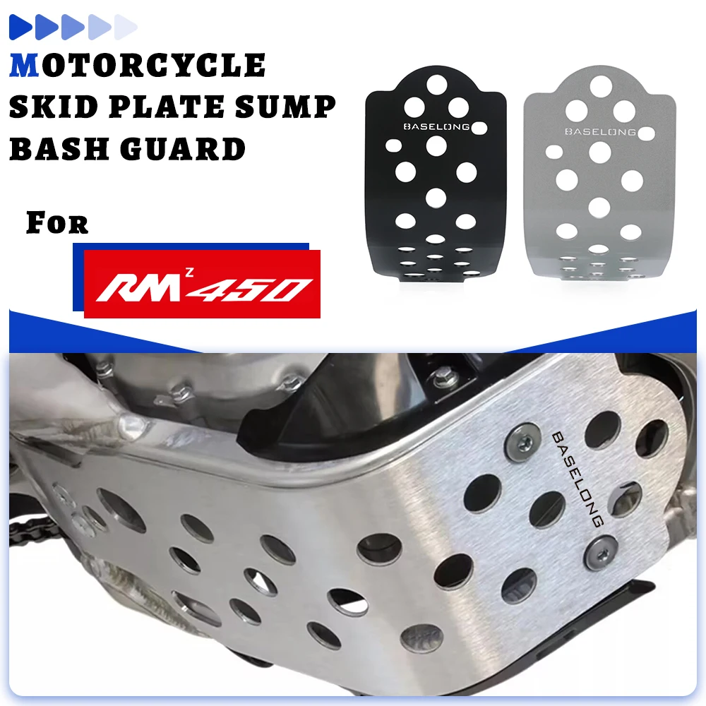

For Suzuki RMZ450 RM-Z450 2018-2021 2022 2023 2024 Works Skid Plate Engine Guard Moto Accessories SKID PLATE SUMP BASH GUARD