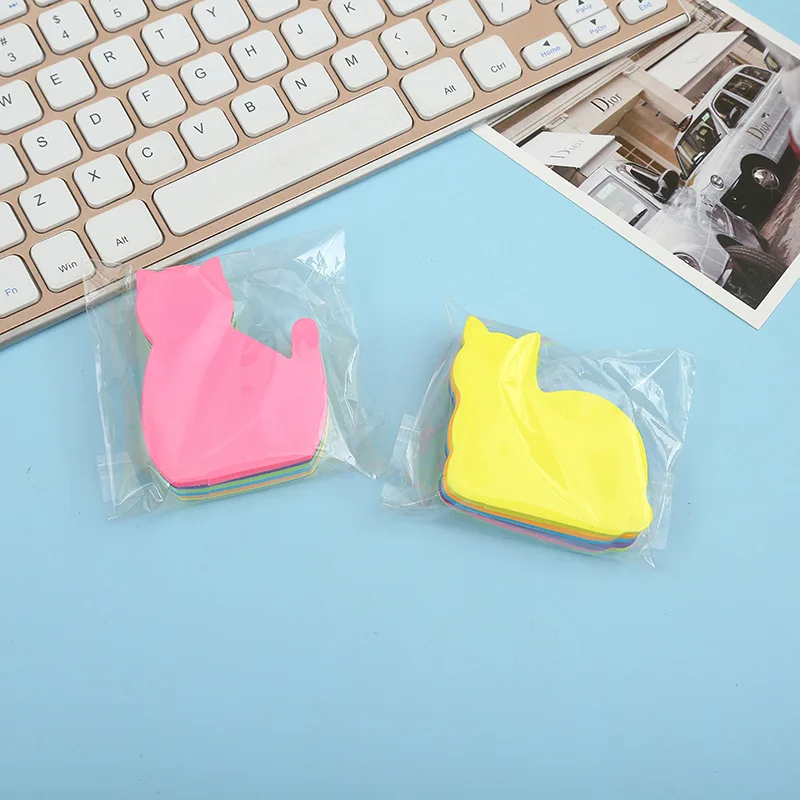 6pcs Cat PET Transparent Memo Sticky Note Paper Daily To Do It Check List Paperlaria School Stationery image 5