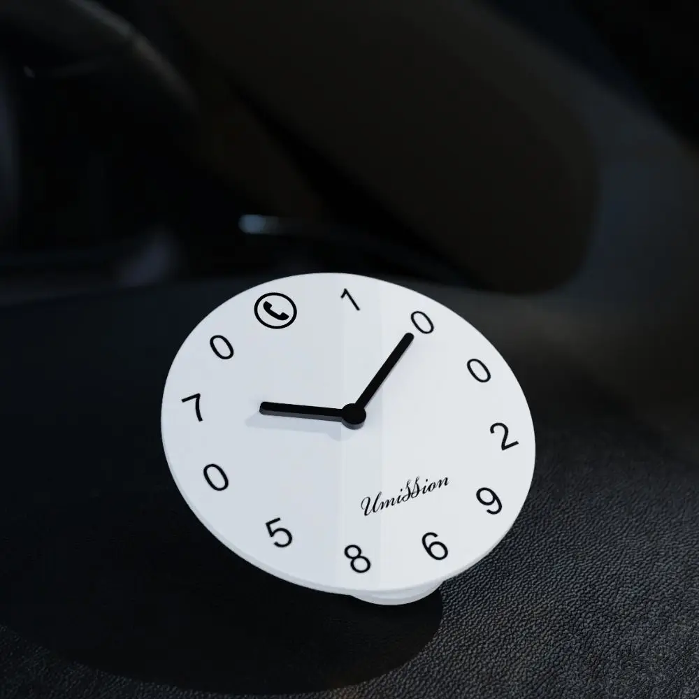 クリエイティブ一時的な駐車カード時計の形再利用可能な電話番号プレート黒/白パークストップサイン車の一時停止標識