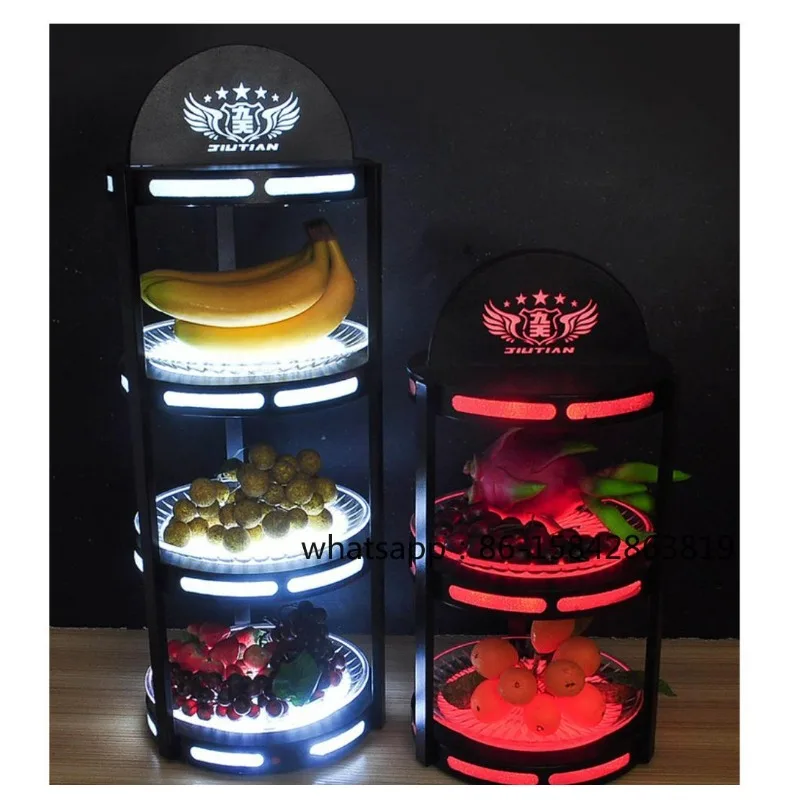 Customized LOGO Bar Decoration LED Fruit Tray Bar Fruit Serving Tray Led Lights Up Bar Serving Tray