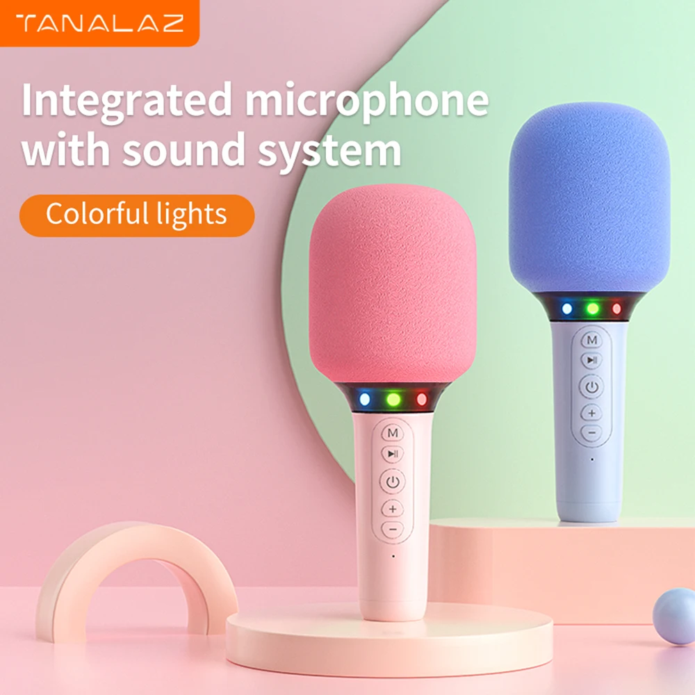 TANALAZ K39 Microphone National K Song Bluetooth Home TV Children Singing Wireless Microphone Sound Integration Microphone Gifts