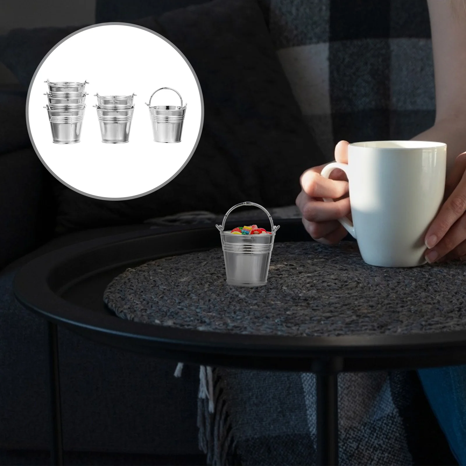 

10Pcs Premium Mini Food Container Scratch Resistant Snack Bucket Candy Storage Party Supplies Snack Bucket Mini Food Container