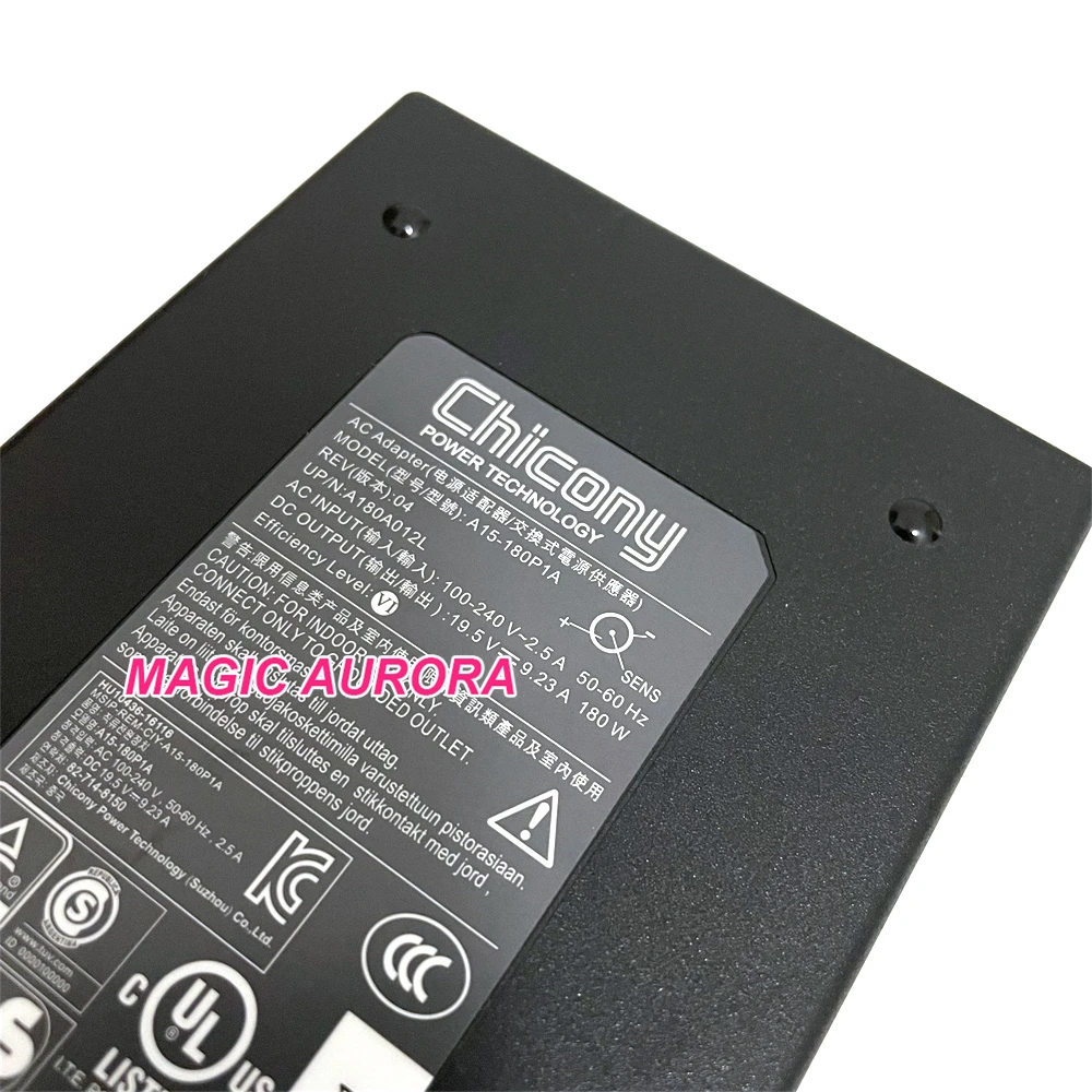 Imagem -02 - para Chicony A180a012l 9.23a A15180p1a 19.5v 180w Laptop Carregador Adaptador para Msi Gp75 Gl73 Ms-1gp5 Leopardo 8re Gp738re287xfr