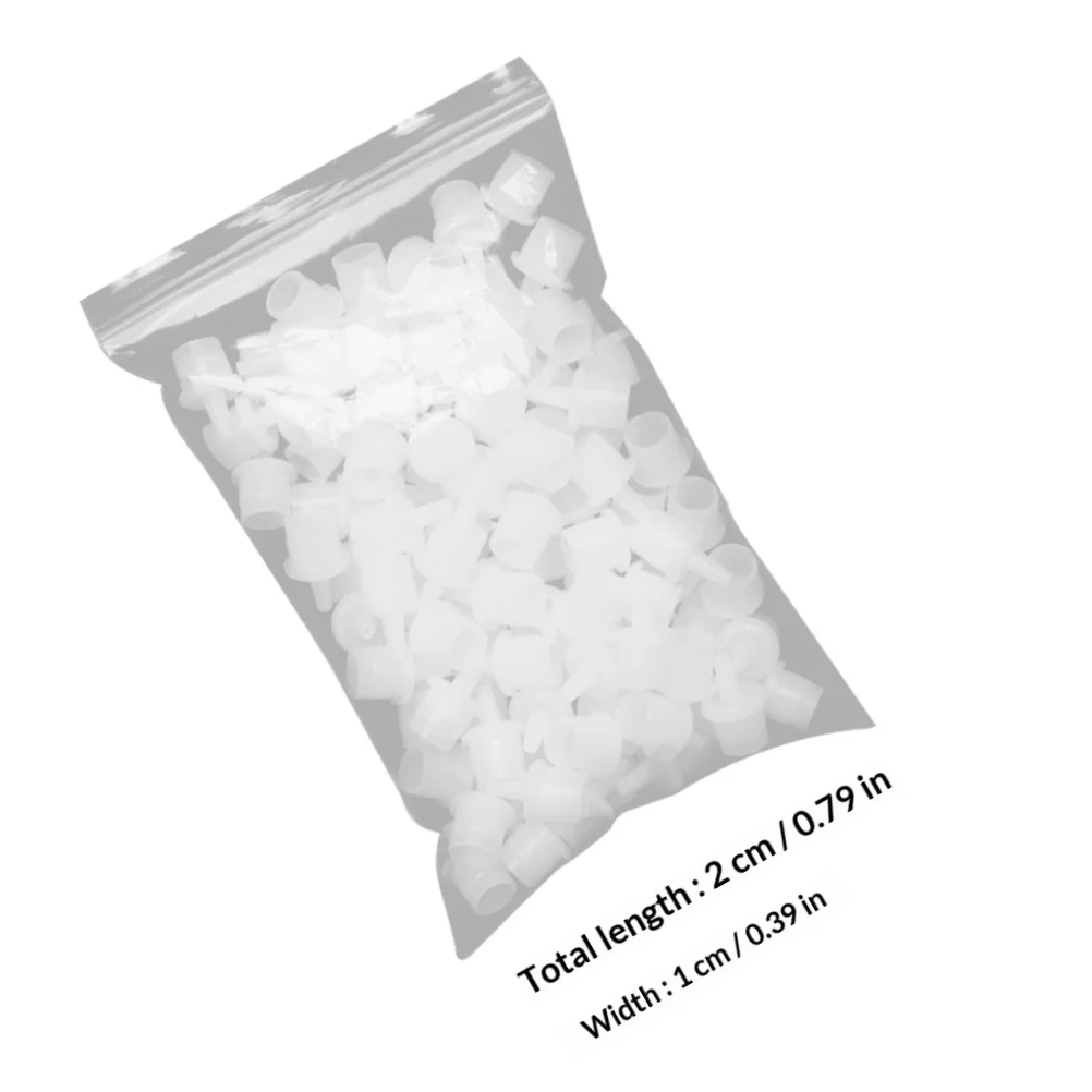 100 قطعة رمش الغراء قضيب نصائح فوهة للغراء الدقيق الاستغناء رمش زجاجة قبعات أدوات تمديد الحرفية