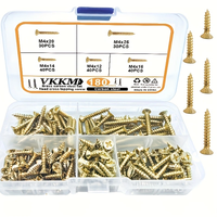 180Pcs box KA countersunk cross brass plated self tapping screws, wood screws, service screws accessories