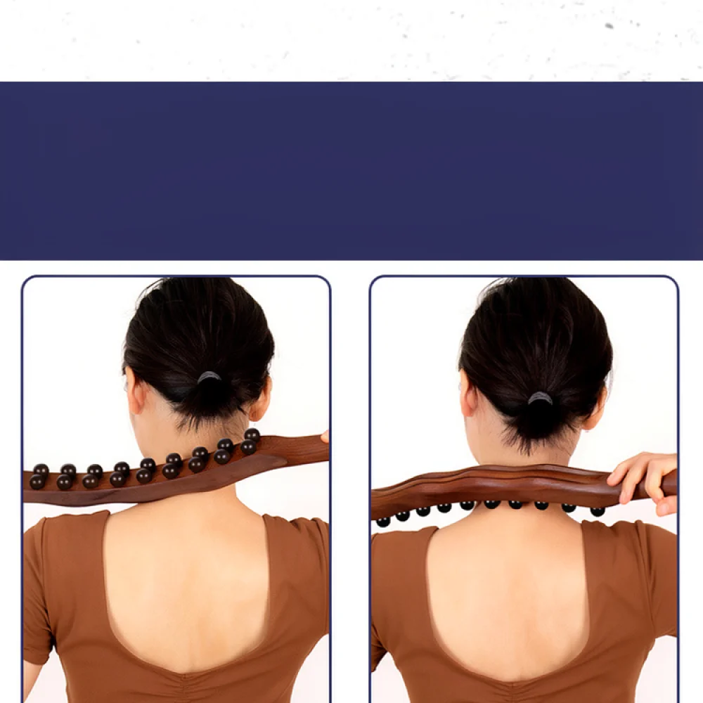 Full Body Massage Stick Roller Carbonized Beech Wood Manual Muscle Relaxer Device For Back Leg Home Health Care Tool