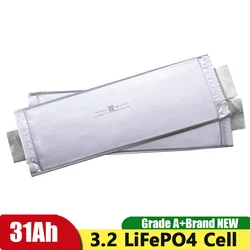 10pcs 3.2V 30Ah Lifepo4 Cell High Power Battery 3.2V Prismatic Cell Pouch Lithium Iron Phosphate Batteria 31Ah DIY 12V 24V