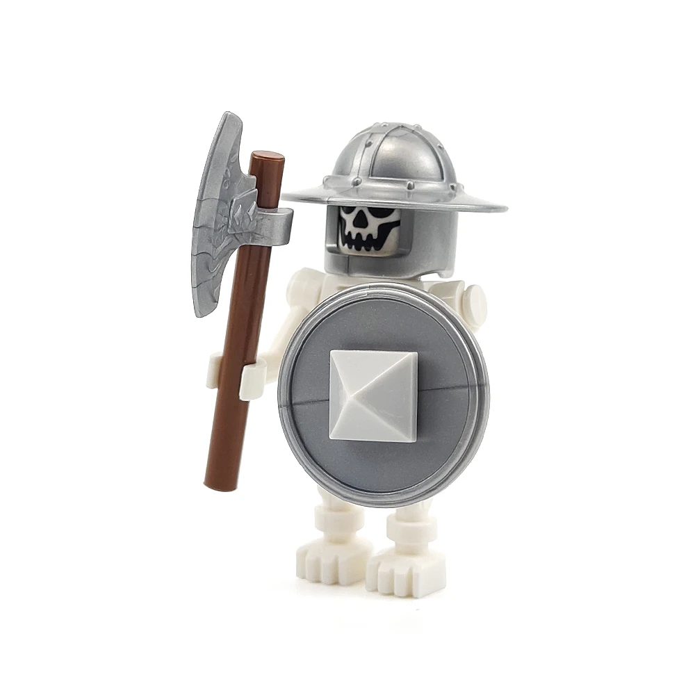 MOC Halloween Skeleton Armee Mini Puppe Bausteine DIY Zusammengebaute Bausteine Charakter Puppe Skelett Pferd Ornamente Spielzeug