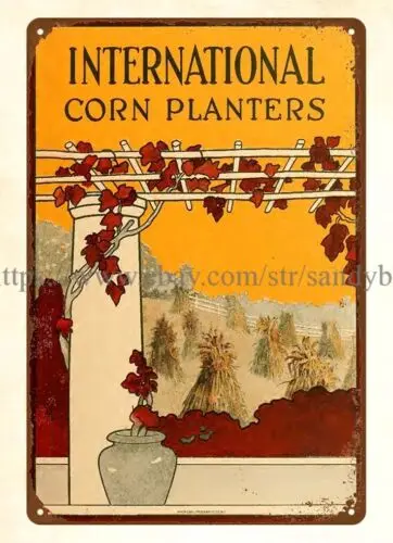 wall items 1900S International Harvester Company corn planters metal tin sign