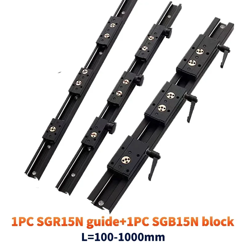 Built-in dual-axis linear guide 38mm SGR15N Roller slide 1 set: 1 SGB15N block and 1 SGR15N guide Length 300 400 500 600 700 800