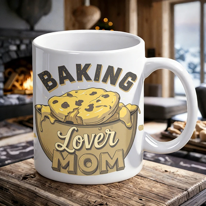 

Cup & Mug Set, cookie print ceramic mug, coffee mug, milk cup, office tea cup, drinking cup, gift for friends, fade-resistant