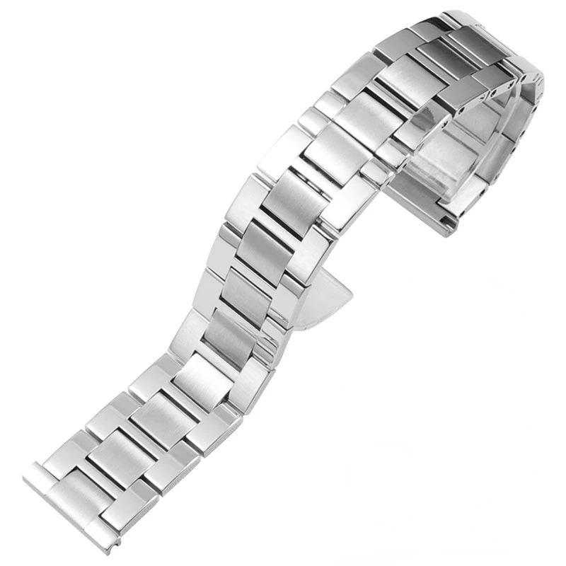 316 Stainless Steel Watch Strap for Cartier Ronde Tank Solo London Men\'s Women\'s Watchband Accessories 20 22mm Wrist Strap