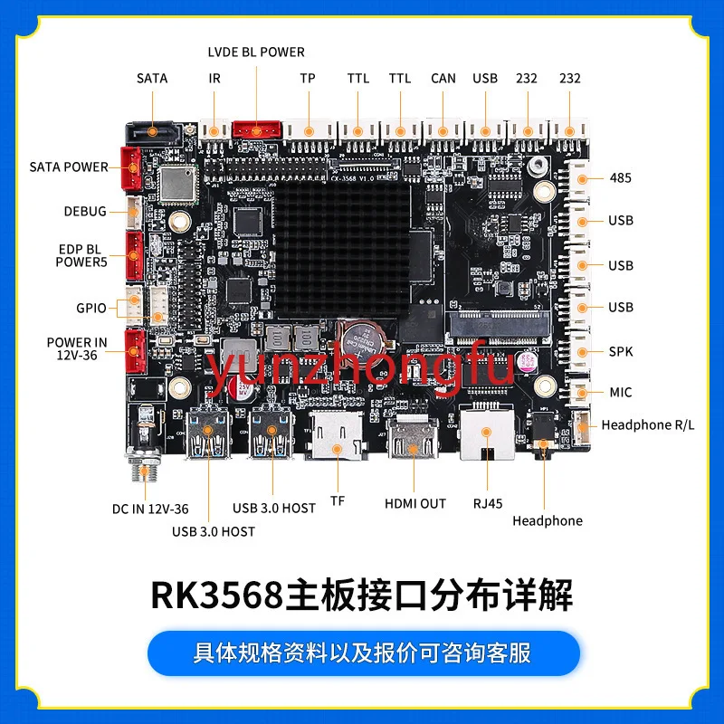 

RK3568/3288/3399/3588/3566 industrial control computer advertising machine industrial motherboard