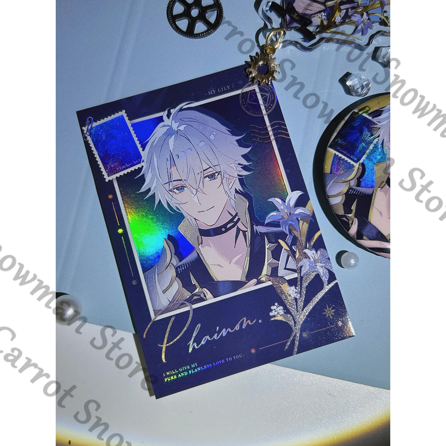 Anime Honkai: Star Rail Phainon Badge Tinplate Emblem Photo Paper Card Postcard Acrylic Keychain Pendant Cospaly Cartoon Gift