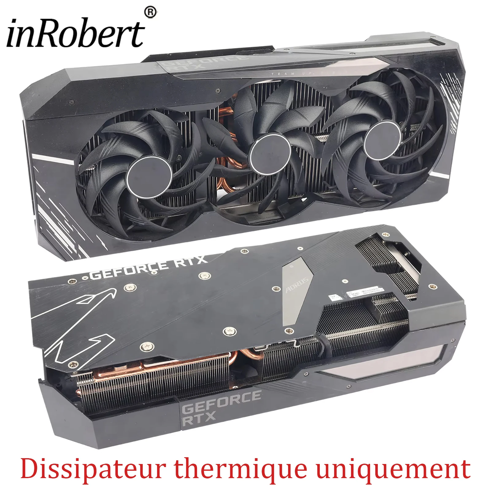 Dissipateur thermique pour GPU, compatible avec les cartes graphiques Gigabyte AORUS RTX 3090 Xtreme et RTX 3080 Master, avec plaque arrière de remplacement.