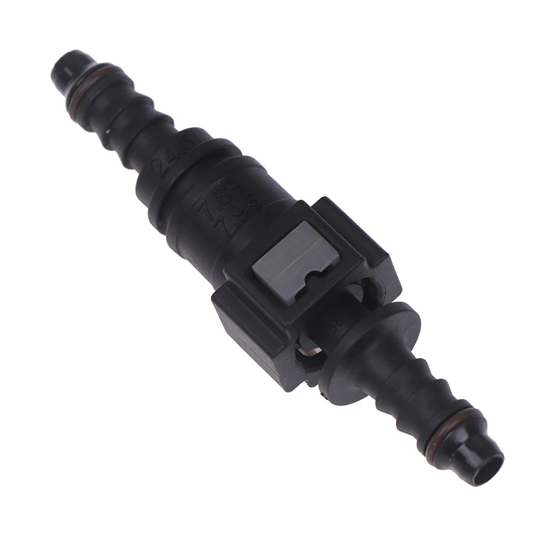 Carro Combustível Linha Acoplador Mangueira Quick Release Connector, Straight Oil Pipe Adapter, ID6, 7.89 Nylon