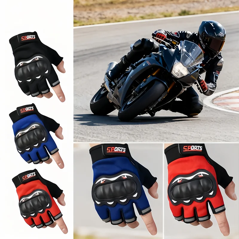 Motorcycle Gloves half Finger Tactical Knuckles Protective Motocross Gloves Durable Riding Working cycling Gloves