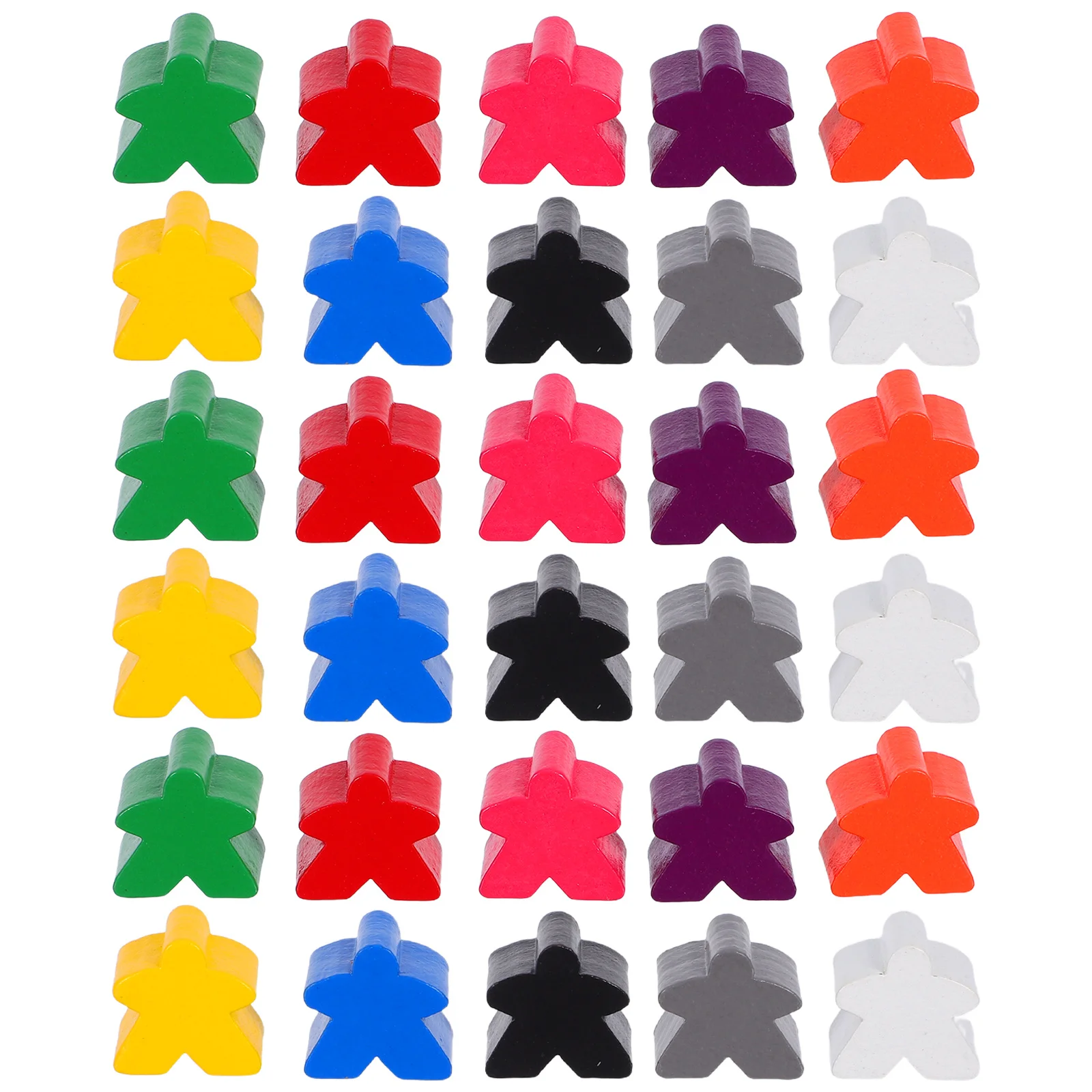 

100pcs Colorful Wooden Chess Pieces Handcrafted Mini People Figurines For Board Games Replacement Tokens For Family Classroom