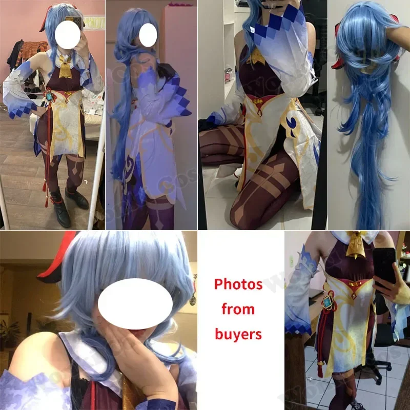 Game Ganyu Cosplay Costume Jumpsuit with Headwear Horn Gen Gan Yu Cosplay Shin Women Party Costumes Full Set