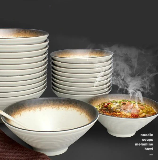 Japanese Melamine Noodle Bowl Tableware Lamian Noodles Beef Noodle Plastic Bowl