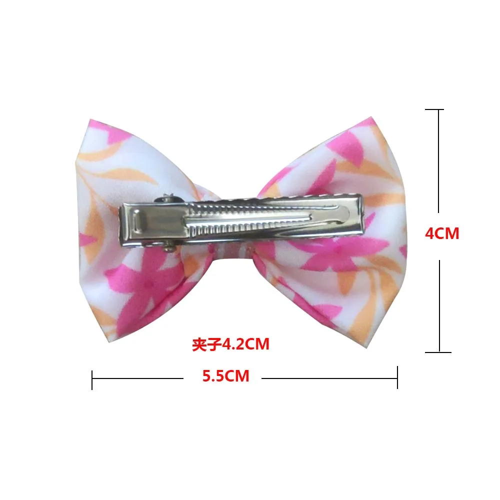 200PCS/LOT Pincer Barrette Bow Tie Hairpins Flower Hair Clip For Girls Pin Tiaras Baby Hair Accessories