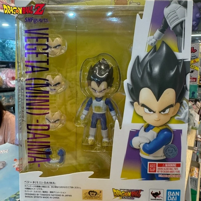 New Hot Bandai S.H.Figuarts Dragon Ball Daima Vegeta Mini 1/12 Action Doll Collectible Anime Figure Model Toy Birthday Gifts