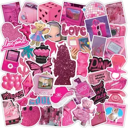 10/30/50PCS Ins Style Barbie Powder Cartoon Decals Toys DIY Suitcase Skateboard Phone Luggage Bike Stickers Gift