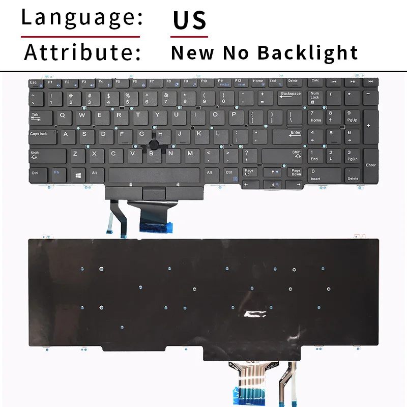 Replacement US/RU/SP Russian Laptop Keyboard For Dell PRECISION 7530 7540 5540 P74F 15-7530 M7530 E7530 7730 7740 Backlight