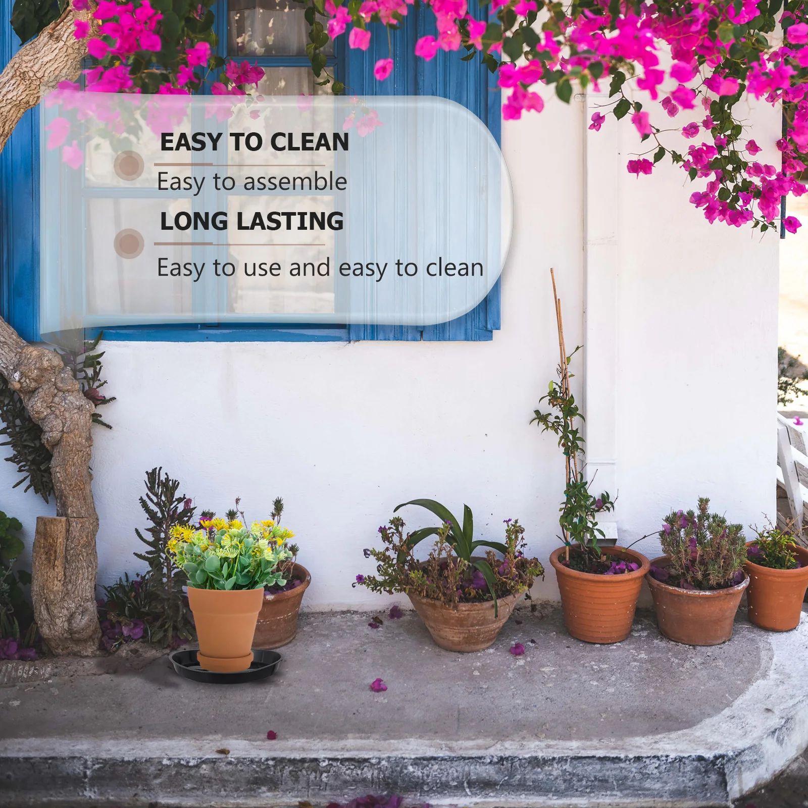 

10 pcs Flowerpot Bottom Tray Plastic Bonsai Trays For Indoor Outdoor Use Planter Base Holder Spill Proof Durable Smooth