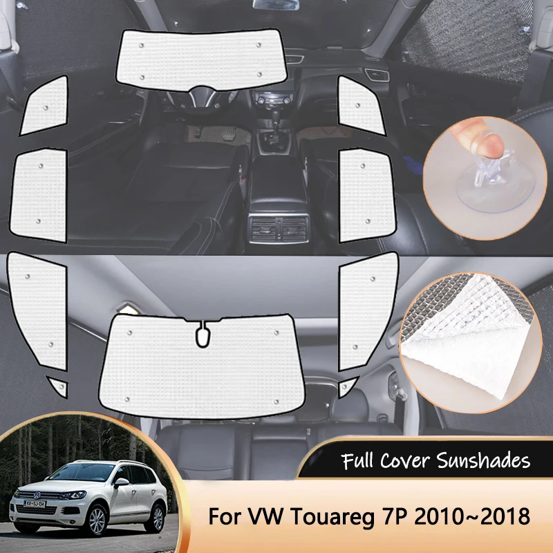 For Volkswagen VW Touareg 7P MK2 2th 2010~2018 Full Coverage Sunshade Sun Protection Windshields Sunshade Auto Parts Accessories