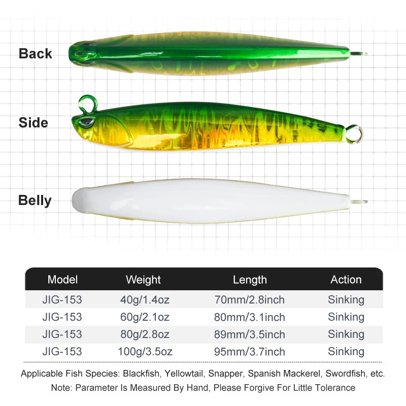 40 جرام-80 جرام طويل يلقي مضيئة الصيد البحري Jigbait غرق الرصاص الأسماك الاصطناعي وهمية الطعم البحرية قارب الصيد بيونيك إغراء