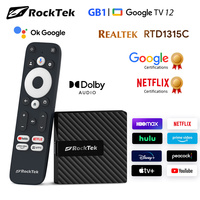 RockTek GB1 TV Dongle with Netflix Google Certified 2GB DDR4 16G eMMC Realtek1315C A55 CPU Mali-G57 GPU Support Dolby Atmos