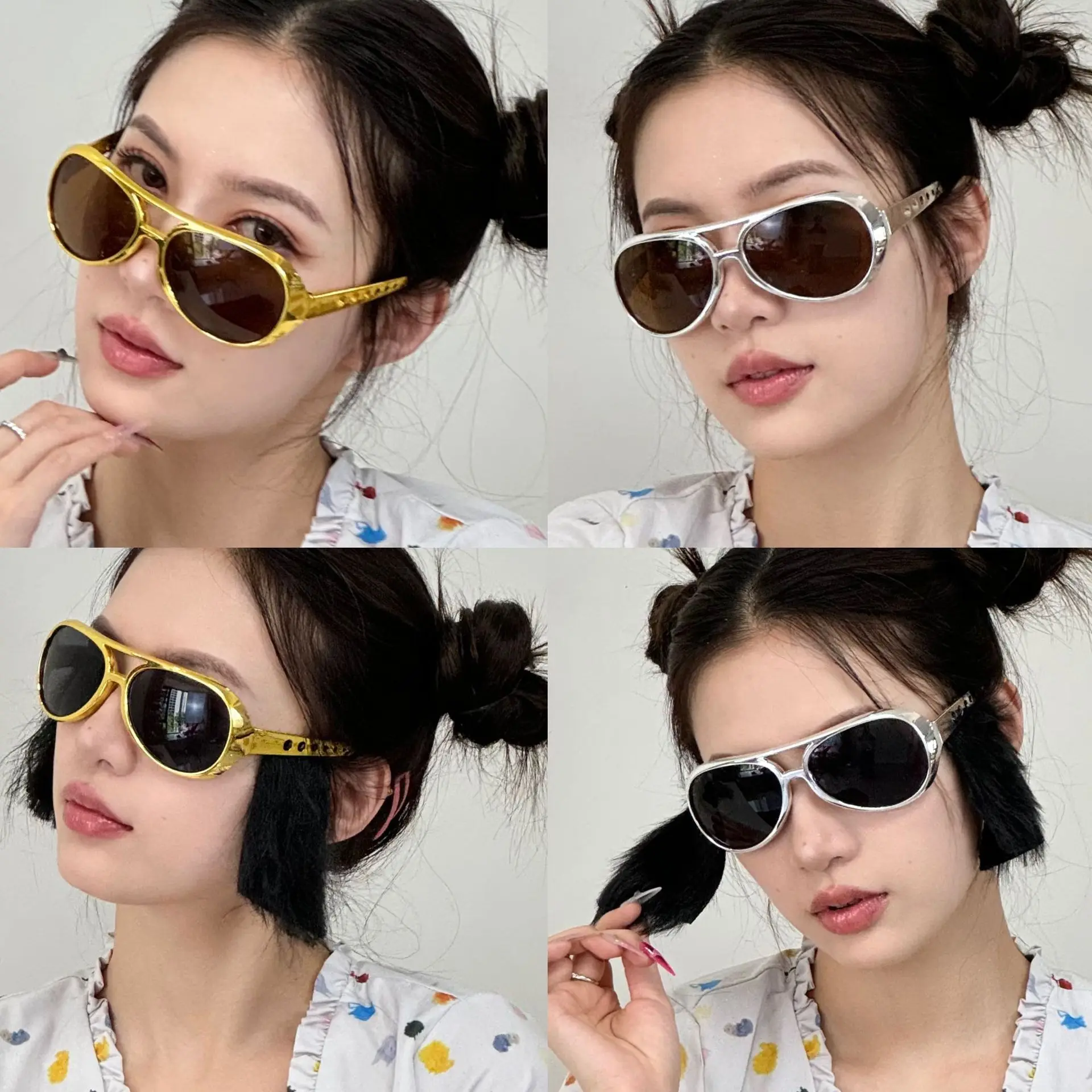 Halloween disfarce óculos 70s discoteca festa filme rpg elvis baile de formatura óculos engraçados cosplay vestir-se rock carnaval accessorie