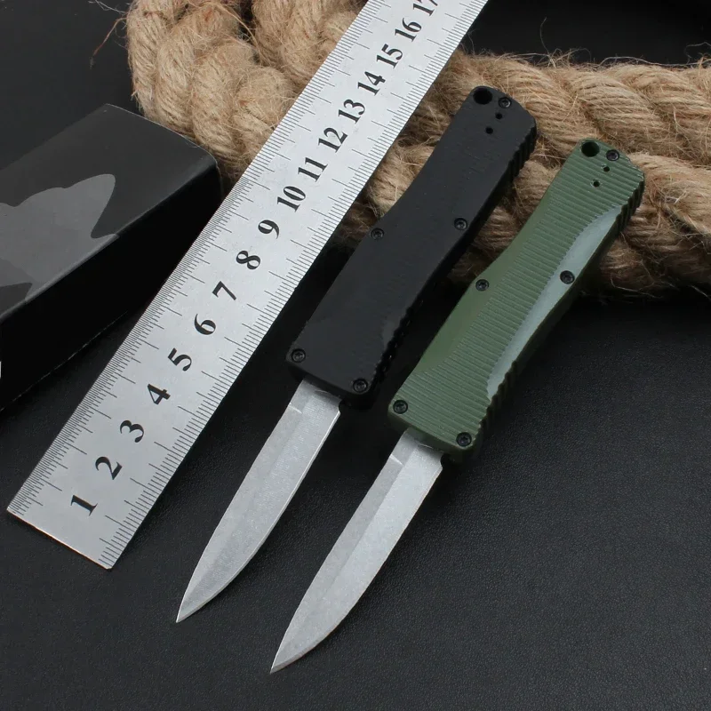 Outdoor Mini BM 4850 Tactical Pocket Folding Knife 440C Drop Point Blade Zinc Alloy Handle EDC Survival Camping Tools for Gifts