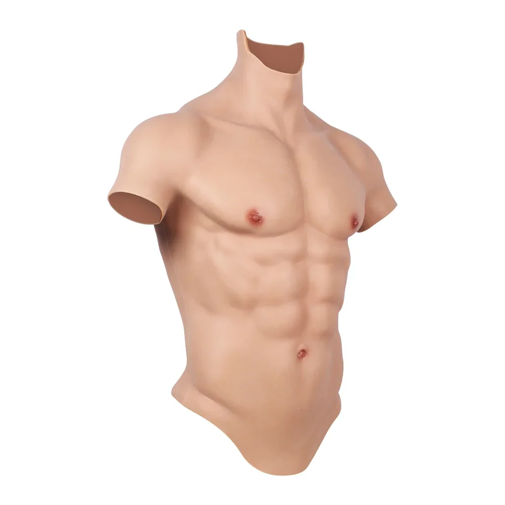 KOOMIHO Macho Cosplay Male Suit Fake Belly Muscle Men\'s Chest Crossdresser Realistic Silicone No-oil Simulation Muscle 6G