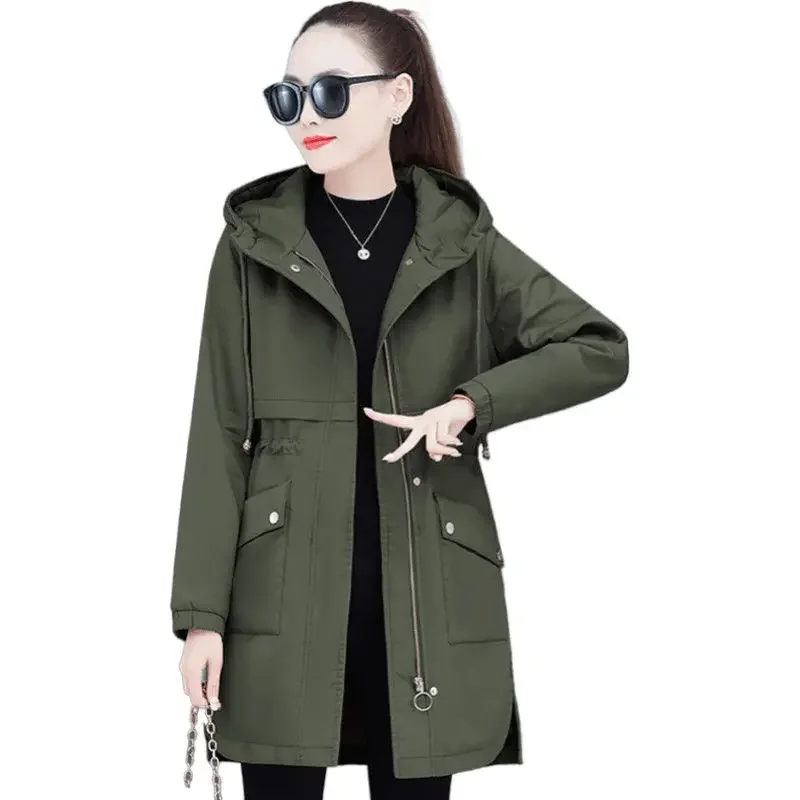 Plus Velvet Thick Warm Jacket Women 2022 Autumn Winter New Cotton Hooded Loose Parkas Coat Casual Female Parka Outwear Clothing