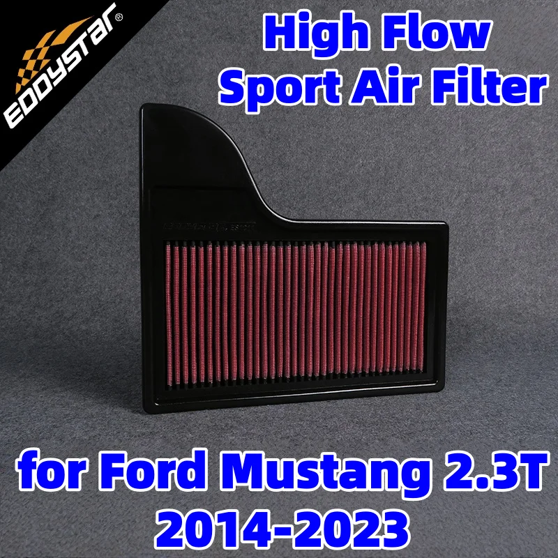 

Спортивный воздушный фильтр с высоким расходом для Ford Mustang 2014-2023 2.3T EcoBoost 290-330PS Coupe/конвертируемые моющиеся гоночные впускные фильтры