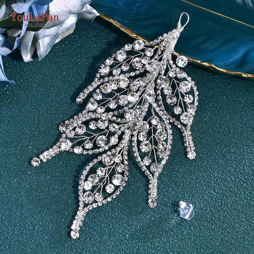 YouLaPan forma di foglia sposa vita cinture accessori matrimonio damigella d'onore cintura di strass abito da ballo cintura in vita impreziosita SH740