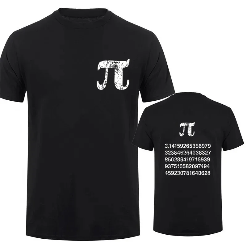 Vintage Pi Number T-Shirt Pi Math Geek Gift Men T Shirt Funny Tshirt Oversized Tees Tops Short Sleeve Men Tshirt Clothing