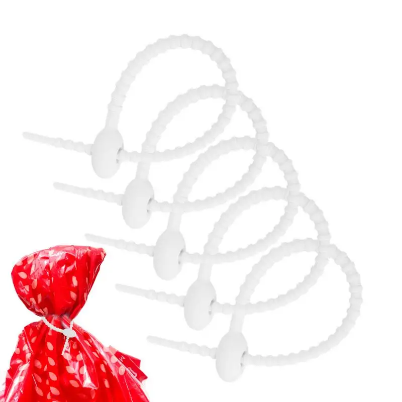 Bolsa reutilizable de silicona para sujetar cables, 5 piezas, 15cm