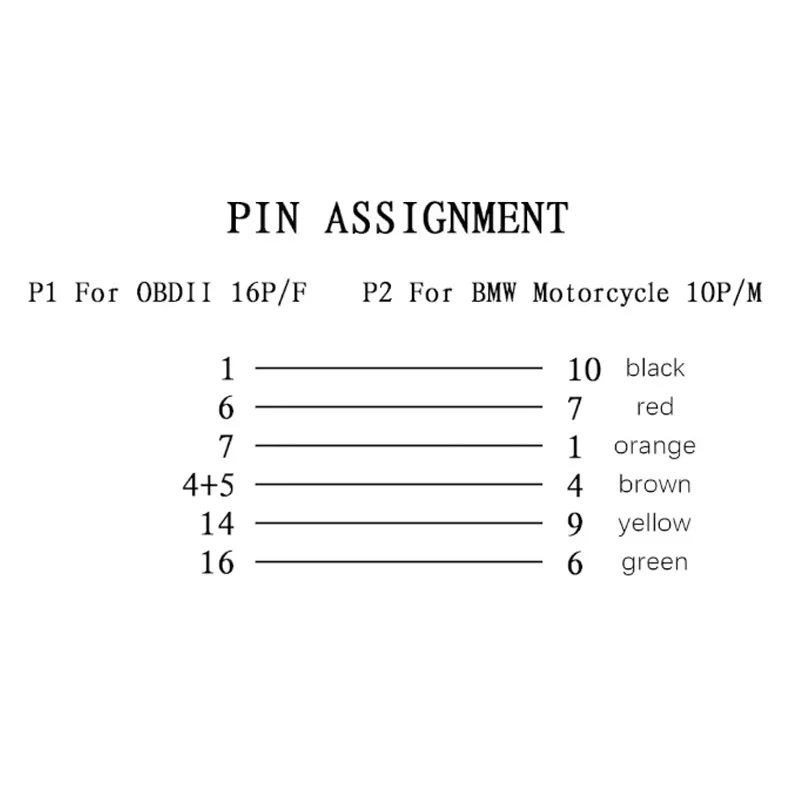 Untuk BM W 10 Pin Adaptor Sepeda Motor Kabel ICOM-D Ke Konektor Diagnostik 16Pin OBD2 Kabel Ekstensi Sepeda Motor