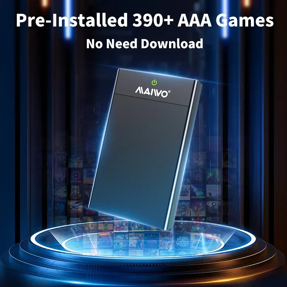 Playnite System 12TB Gaming HDD Portable Game Console with 390+ AAA PC Games for Wins PC/Laptop for PS4/PS3/PS2/PS1/Wii/WiiU