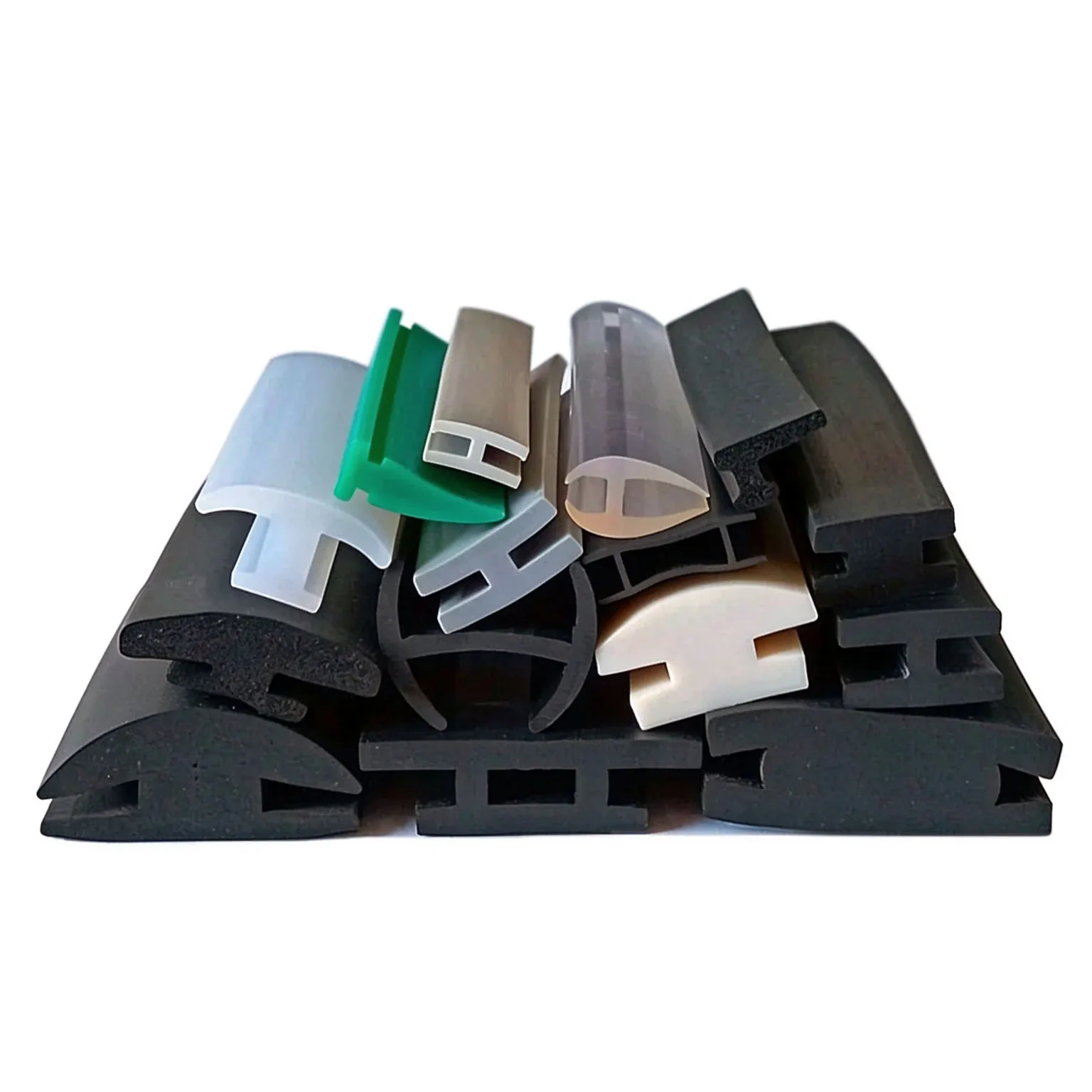 H-Type Card Slot Sealing Strip Width 6-12mm EPDM Rubber & Silicone Optional Glass Embedding Strip Waterproof Shock Absorbing
