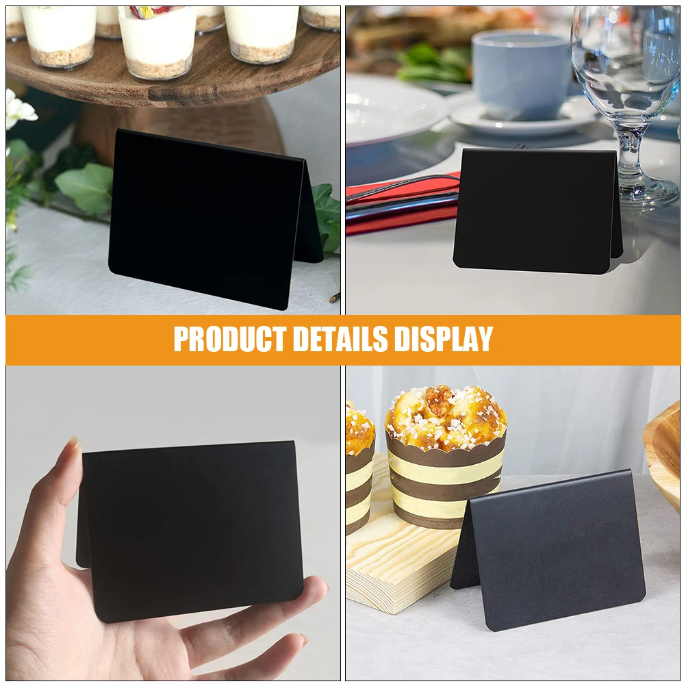 15pcs Mini Chalkboard Signs Drawing Blackboards Price Boards Restaurant Menu Desktop Signs V Shape Design Lightweight