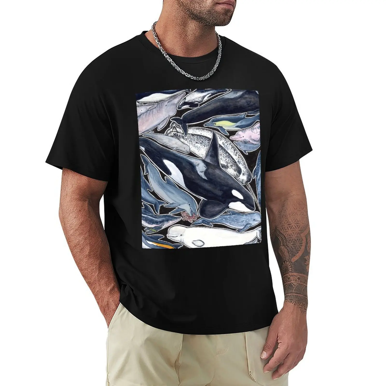 Dolphins, orcas, belugas, narwhals, and cie T-Shirt Summer Fashion Casual Tee Shirt