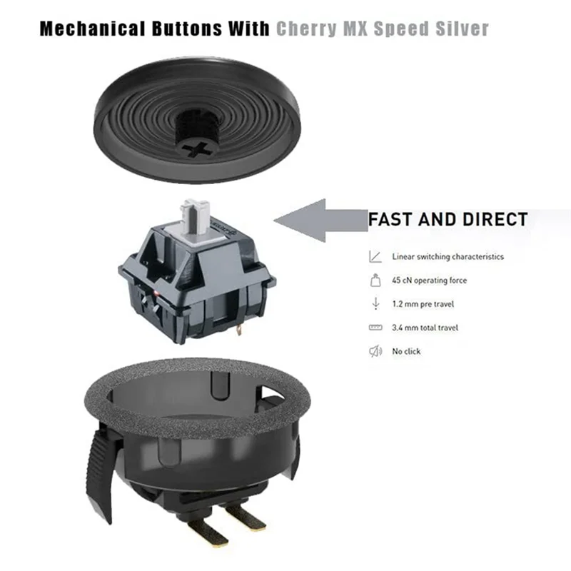 Тонкий джойстик с полной кнопкой, контроллер аркадного боя, акриловый игровой контроллер для любимой аркадной игры